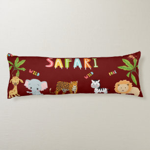 Cojín Bebé Borgoña Safari Cuerpo Pillow