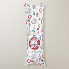 Cojín Bella acuarela Nautical Boat Personalizado