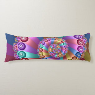 Cojín Bellos colores arcoiris resumen arte fractal