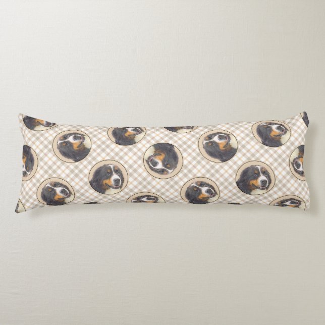 Cojín Bernese Mountain Dog Berner Pintando arte Mascota (Anverso)