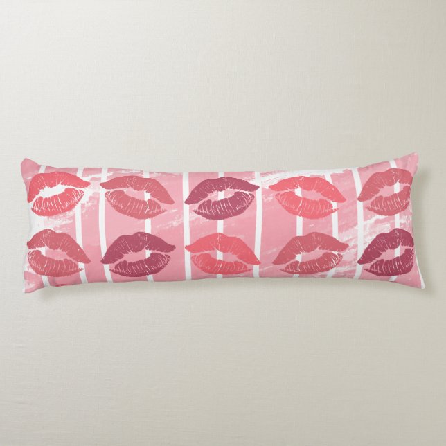 Cojín Besos de lápiz labial (Reverso)