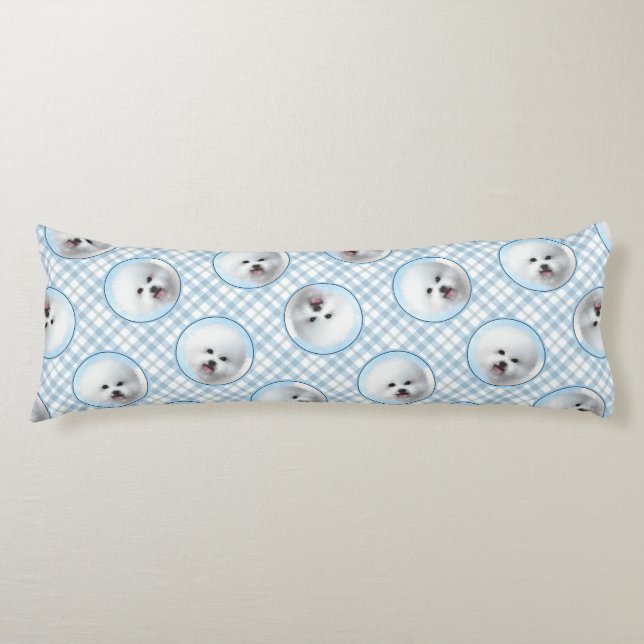 Cojín Bichon Frise Tenerife Pintando Arte De Perro Blanc (Anverso)