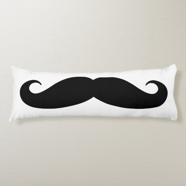 Cojín Bigote negro divertido decoración personalizada de (Anverso)