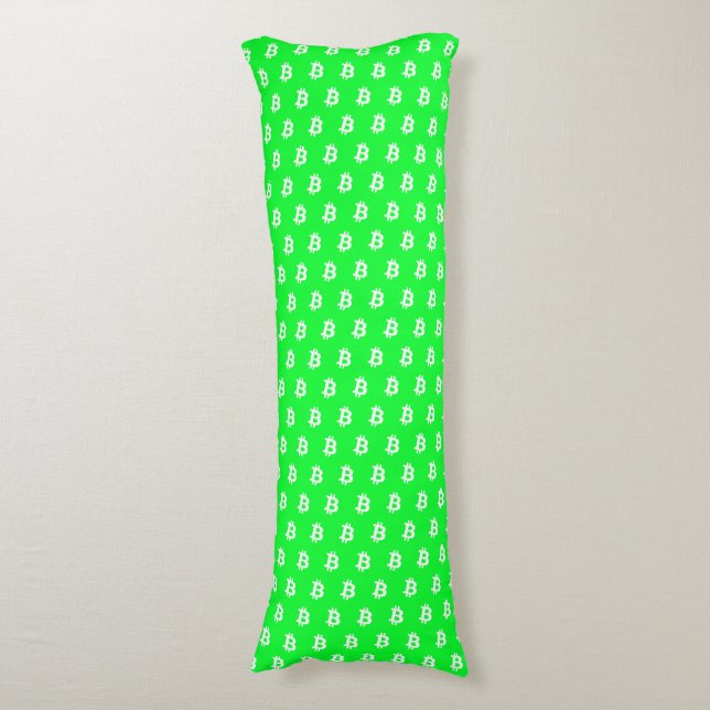 Cojín Bitcoin Vela Verde (Frente vertical)