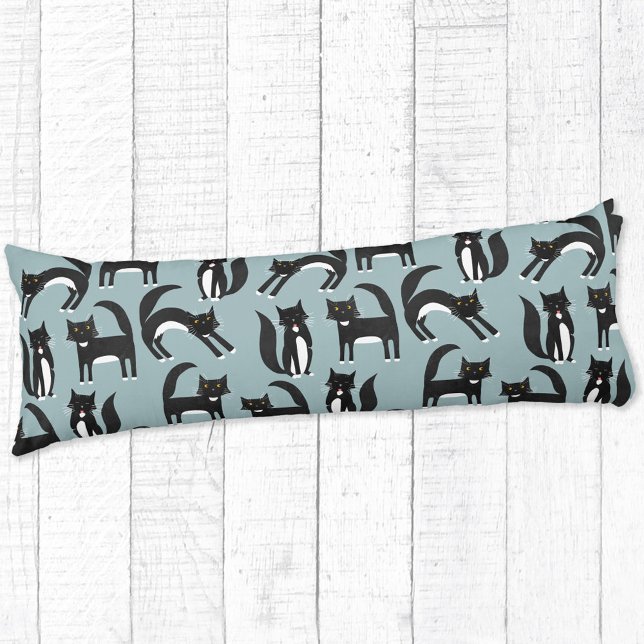 Cojín Black and White Tuxedo Cats (Black and white tuxedo cat body pillow)