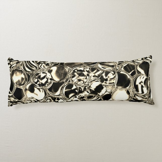 Cojín Blebs de oro o burbujas de vidrio, ¿brillo? (Reverso)