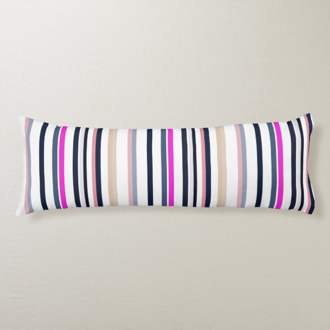 Cojín Blue Pink and Sand Stripes (Anverso)