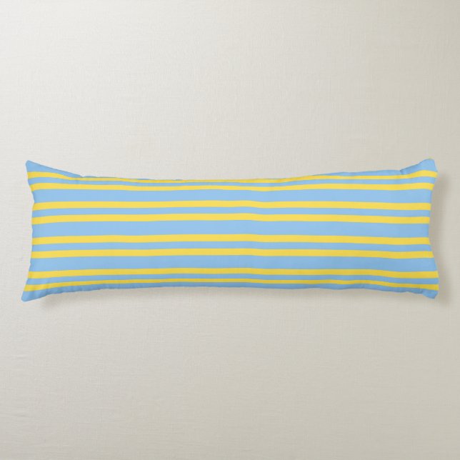 Cojín Blue Yellow Stripes Seamless Pattern (Anverso)