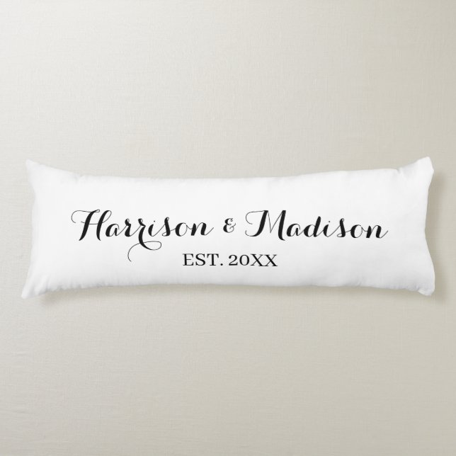 Cojín Boda de fecha de nombre de pareja de script person (Anverso)