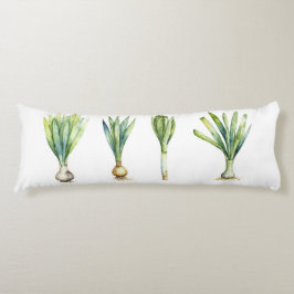 Cojín Body Pillow with Spring Onion Illustration