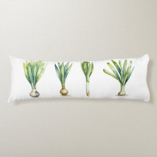 Cojín Body Pillow with Spring Onion Illustration