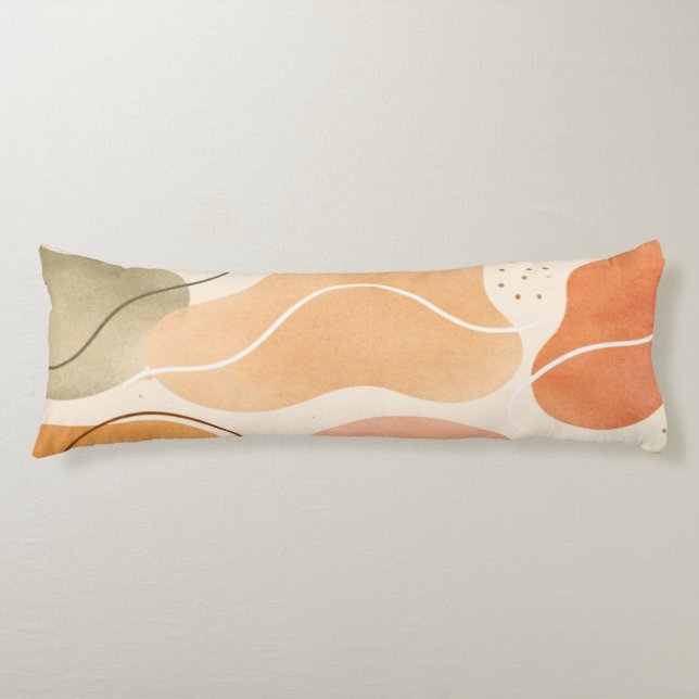 Cojín Boho Abstract Organic Body Pillow - Earthy  (Anverso)