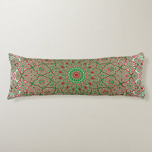 Cojín Boho Hippie Funky Trippy Ornate Navidad Mandala