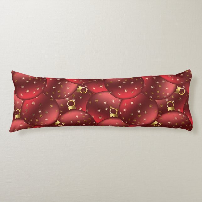 Cojín Bolas de Navidades rojos (Anverso)