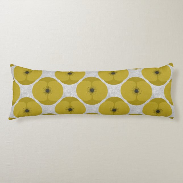 Cojín Bold Minimalist Poppy Textured Floral Yellow (Anverso)