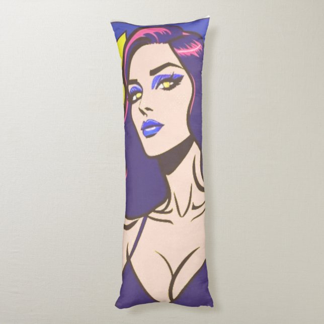 Cojín Bonito de estilo cómico Mujer Body Pillow (Atrás (Vertical))