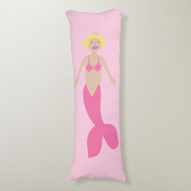 Cojín Bonito Fantasía rosa Mermaid (Frente vertical)