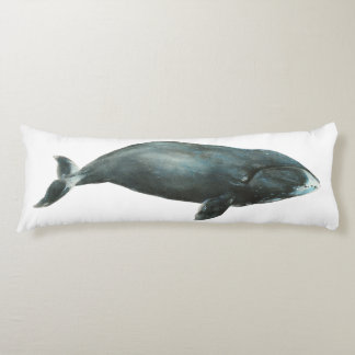 Cojín Bowhead Whale Watercolor illustration