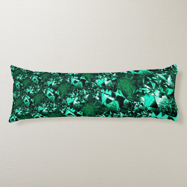 Cojín Brillo, tonos verdes de relieve (Anverso)