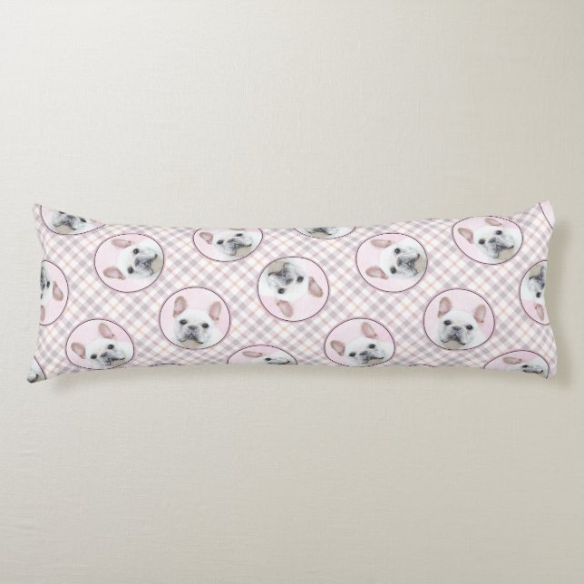 Cojín Bulldog francés pinta arte de perro Mascota crema  (Anverso)