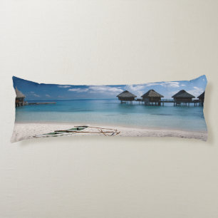 Cojín Bungalows desde la playa Motu Toopua