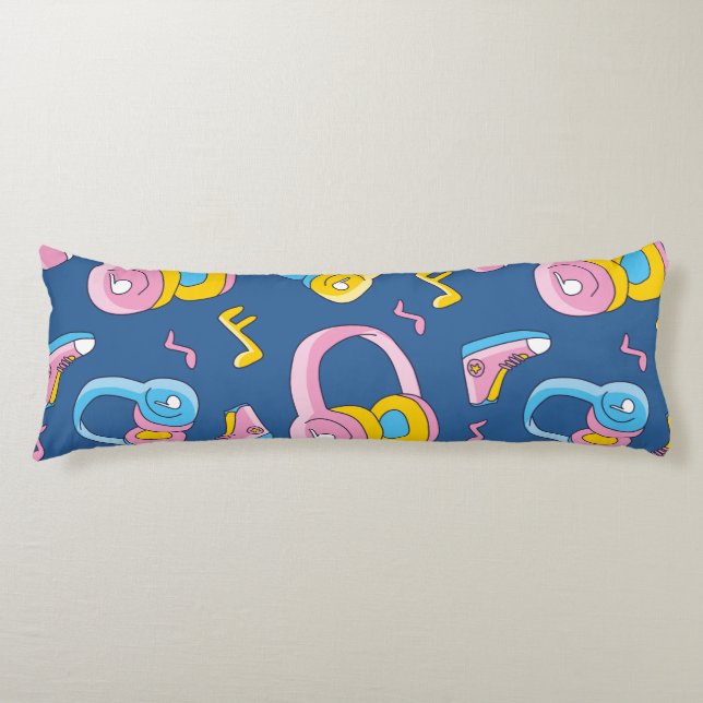 Cojín Bunter Musikmix en rosa, blau, gelb (Anverso)