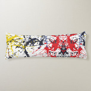 Cojín Burst colorida: una obra de escenas al azar