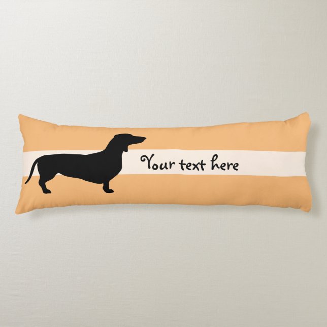 Cojín Cabello corto de Dachshund - Silhouette 1 (Anverso)