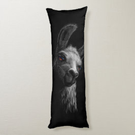 Cojín Cabeza retratada llama con fondo negro