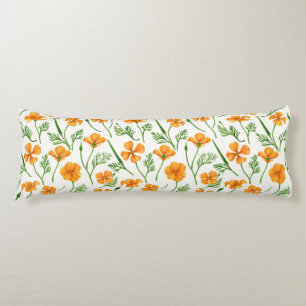 Cojín Cachorros de California, flores de verano, volunta