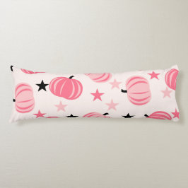 Cojín Calabaza rosa y negra con estrellas Halloween y Ot