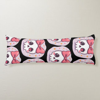 Cojín Calavera pastel gótica adorable con lazo