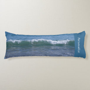 Cojín Calcular las olas del océano marea azul cama perso