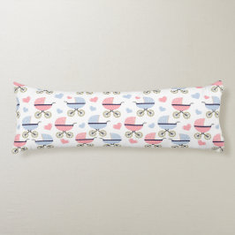 Cojín Cama de bebé de bebé azul rosado