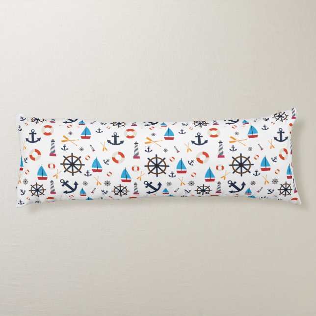 Cojín Cama de faro de vela náutica náutica Náutica (Reverso)