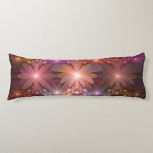 Cojín Cama De Flores Colorido Brillante Arte Fractal Abs