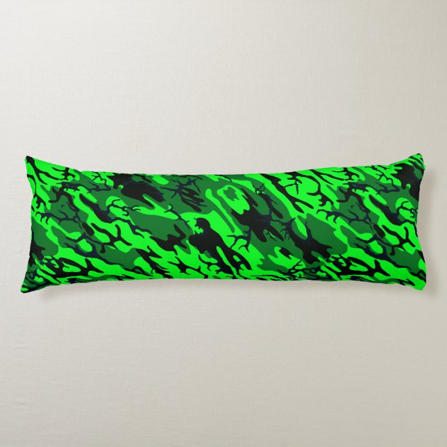 Cojín Camo verde alienígena (Anverso)