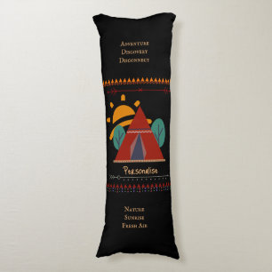 Cojín Camping Adventure Tribal Tent Black