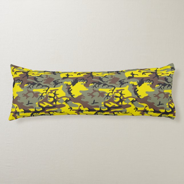 Cojín Camuflaje Amarillo y Marrón, Militar, Ejército (Anverso)