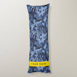 Cojín Camuflaje Azul Marino Personaliza tu nombre