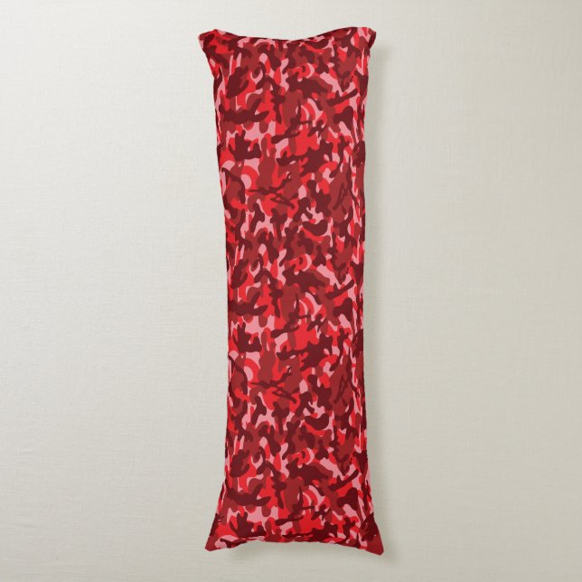 Cojín Camuflaje de salmón rojo (Frente vertical)