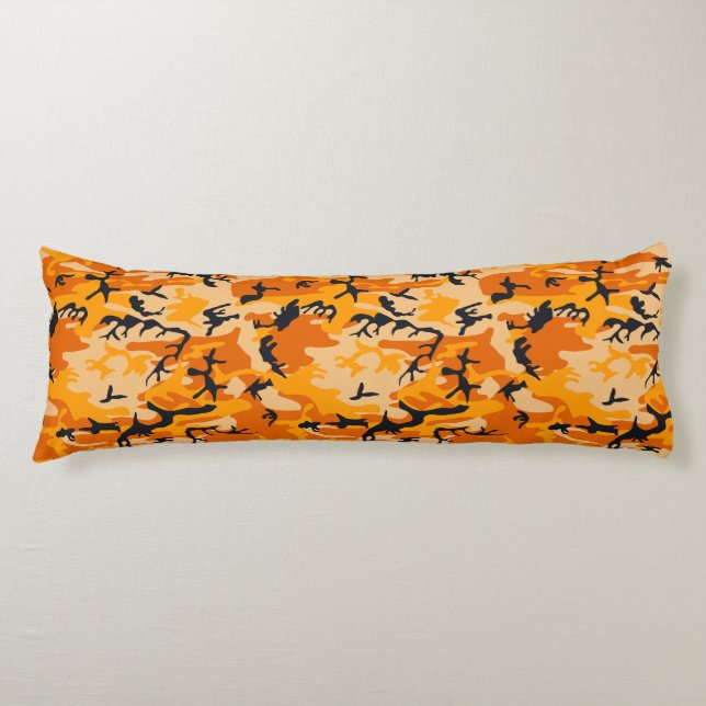 Cojín Camuflaje naranja, militar, ejército (Anverso)