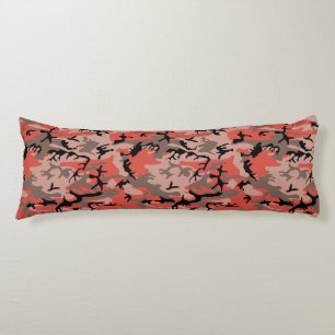 Cojín Camuflaje rojo y marrón, militar, ejército