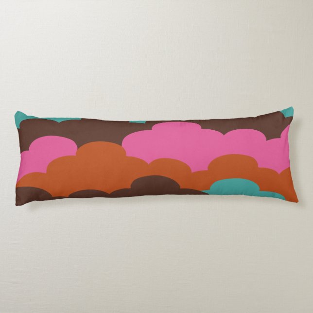 Cojín Candy Clouds personalizado monograma cuerpo almoha (Reverso)