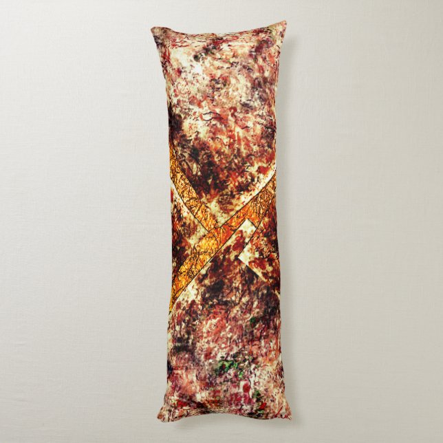 Cojín capas sucias o oxidadas desorganizadas sobre mármo (Atrás (Vertical))