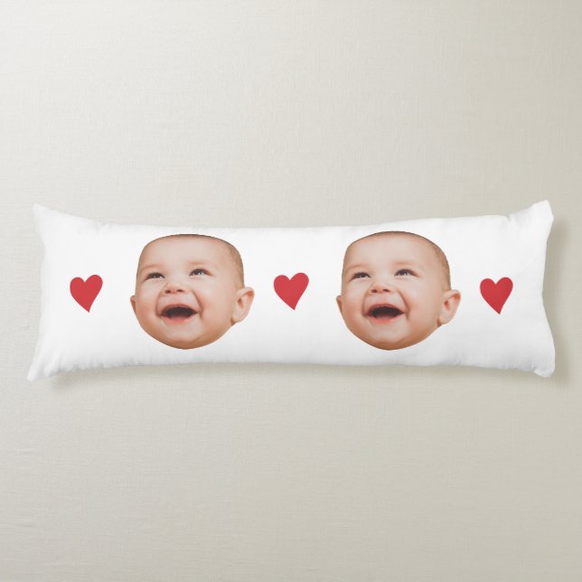 Cojín Cara de Bebé Adorable Personalizada con una Foto (Anverso)