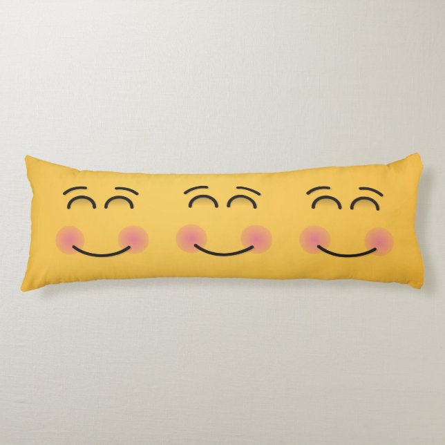 Cojín Cara sonriente con ojos sonrientes (Anverso)