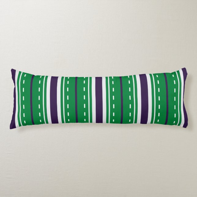 Cojín Carreras Personalizado Verde Niños Pillow corporal (Anverso)