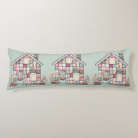 Casa floral cottagecore de falso patchwork