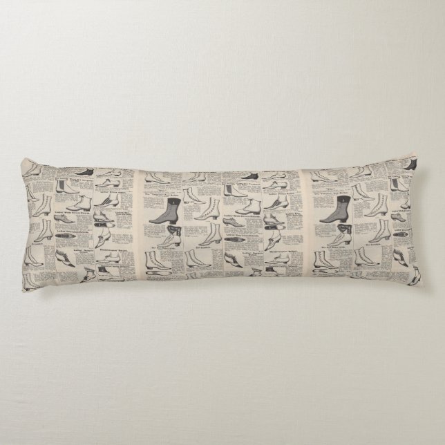 Cojín Catálogo de zapatos de mujeres de la época - Moda  (Reverso)